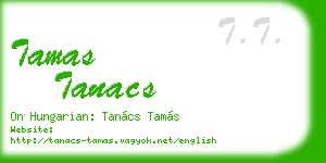 tamas tanacs business card