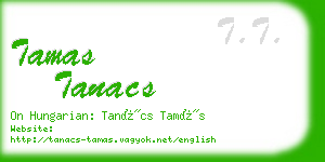 tamas tanacs business card